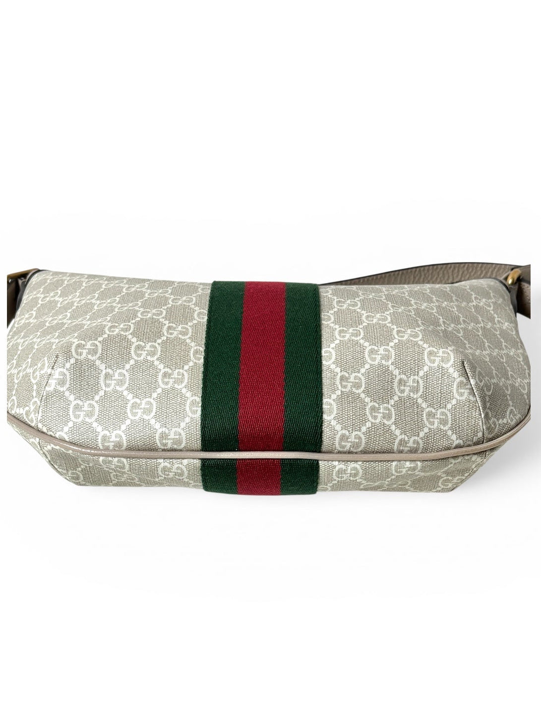 Gucci GG Supreme Half Moon Hobo Shoulder Bag