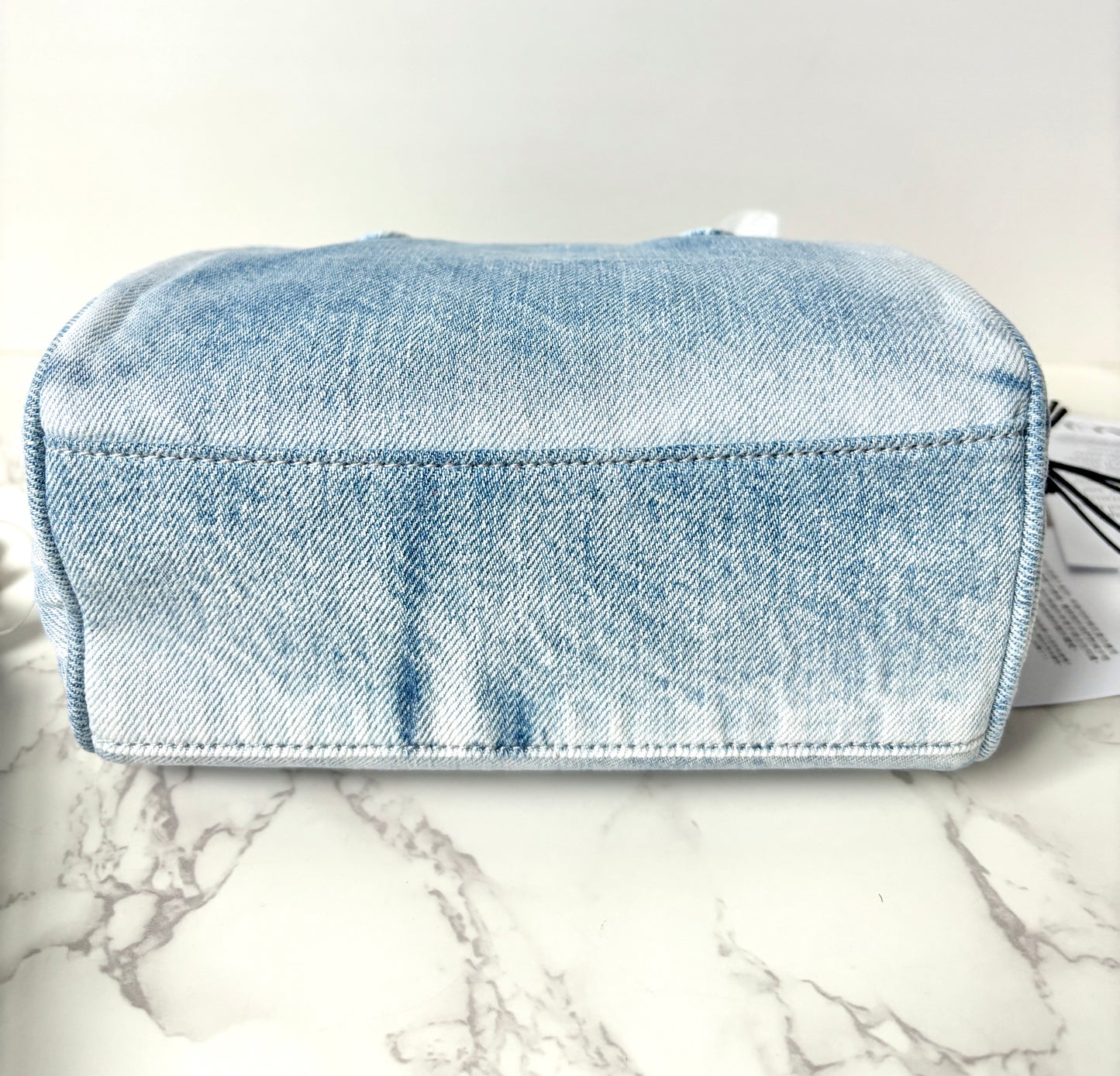 Coach Mini Rowan Crossbody Bag In Loved Denim