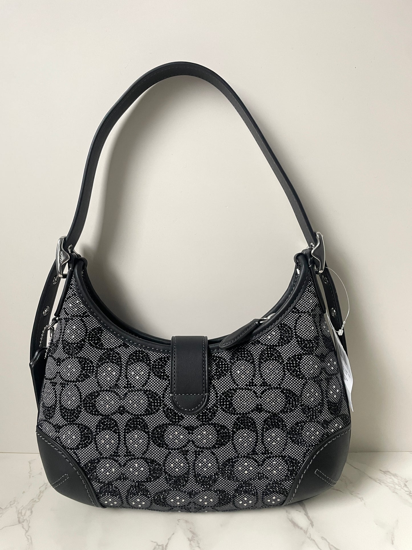 Coach Hamptons Hobo in Crystal Jacquard
