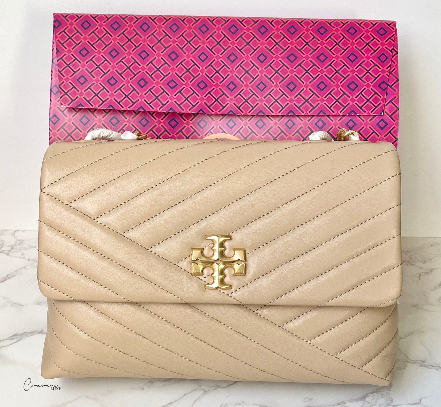 Tory Burch Kira Chevron Convertible Shoulder Bag