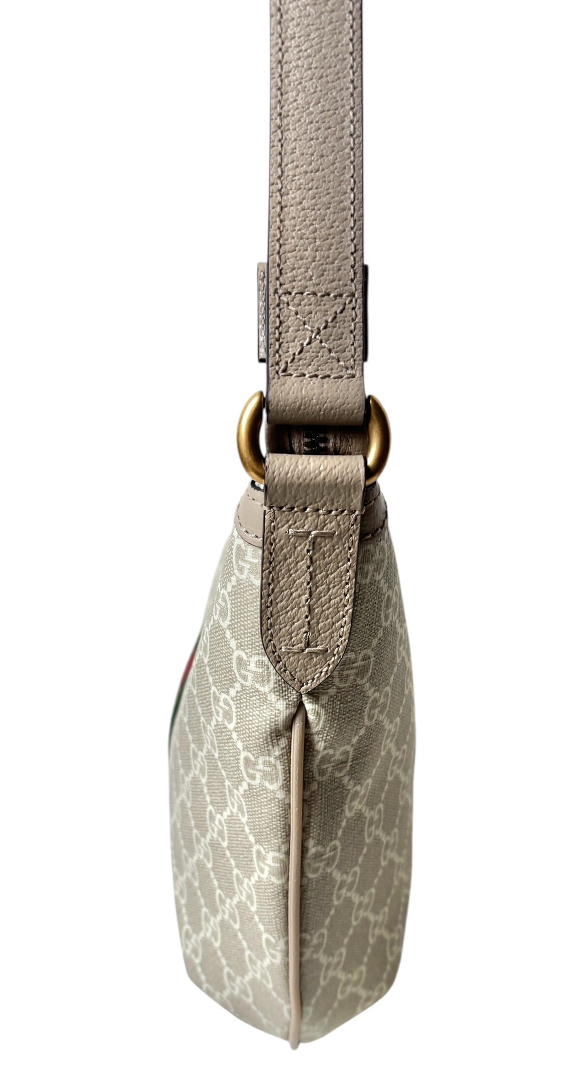Gucci GG Supreme Half Moon Hobo Shoulder Bag