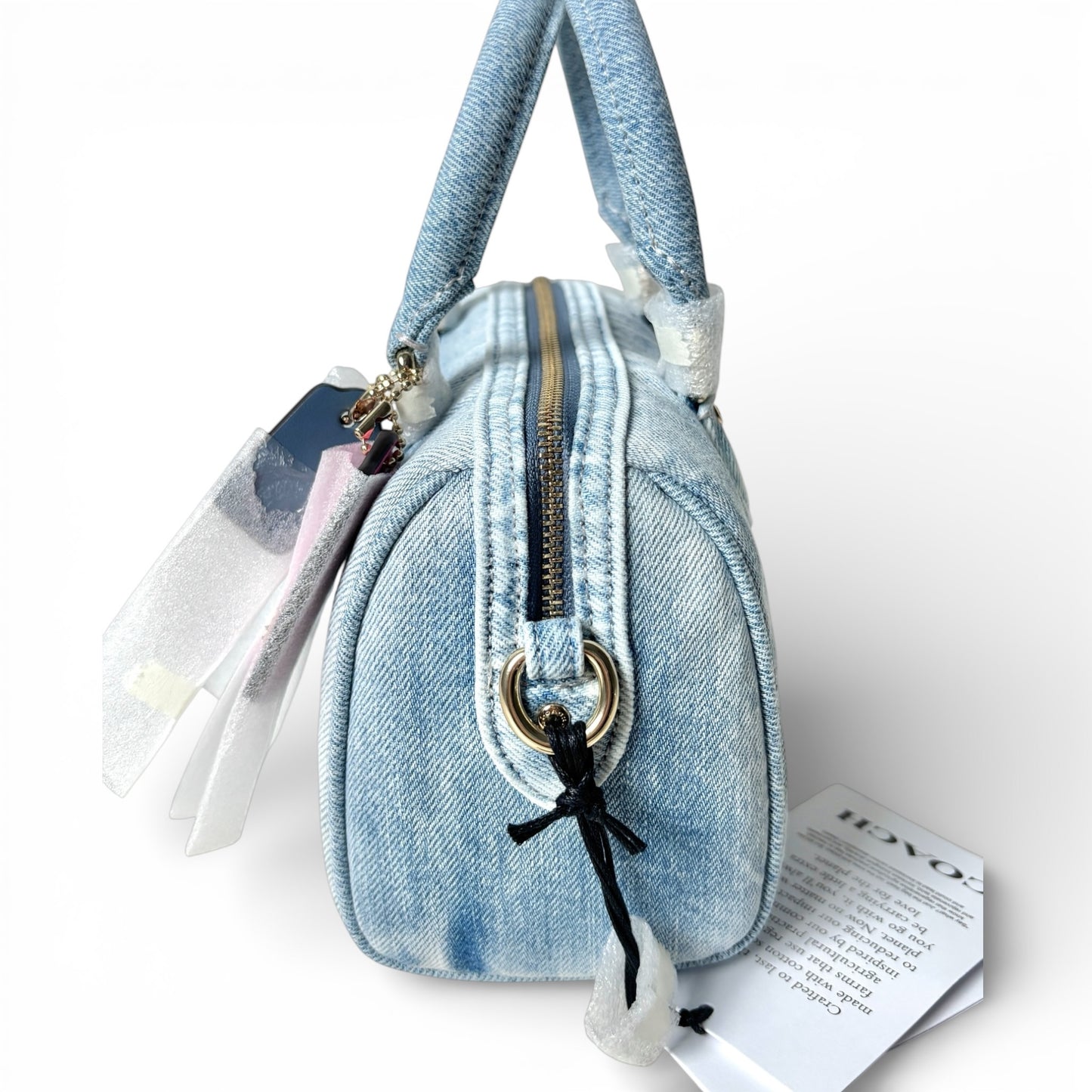 Coach Mini Rowan Crossbody Bag In Loved Denim