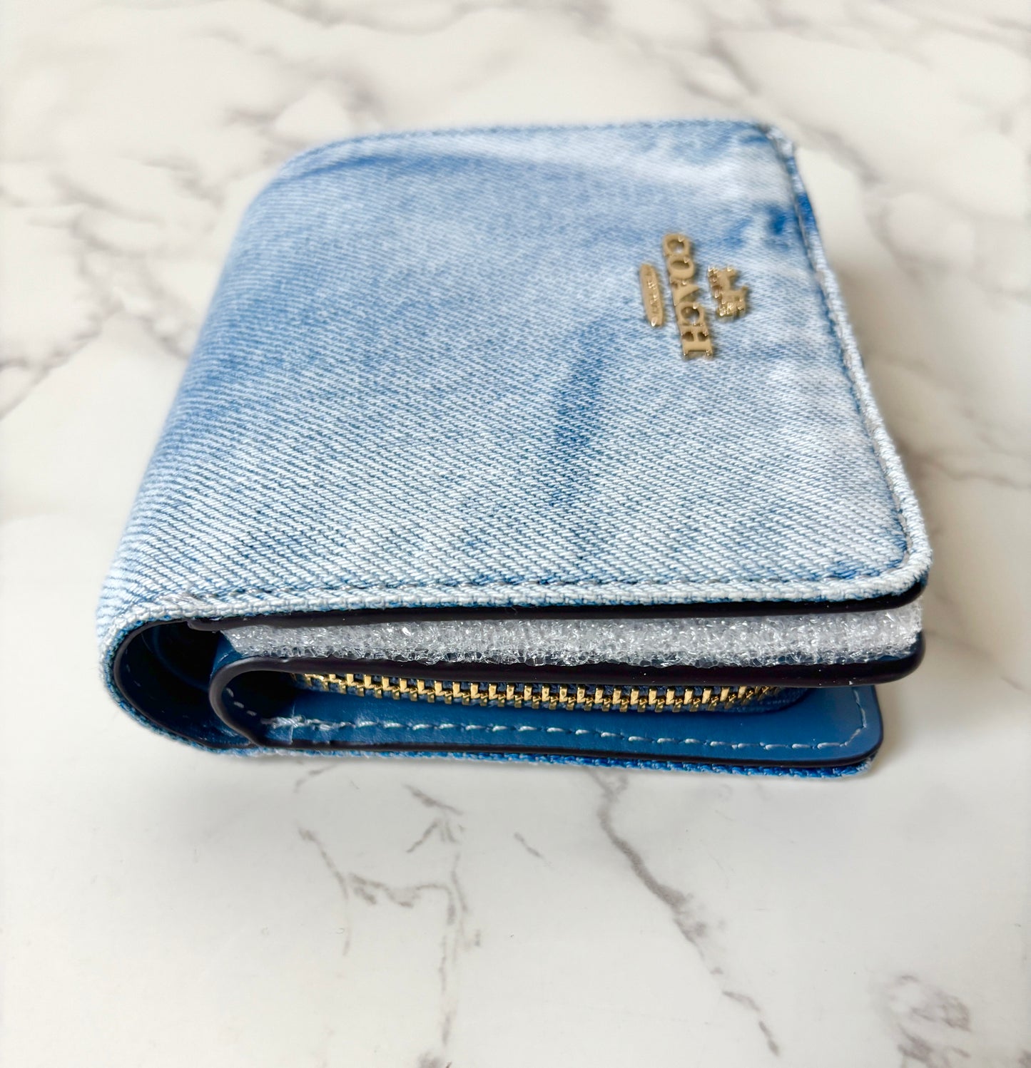 Coach Loved Denim Snap Wallet