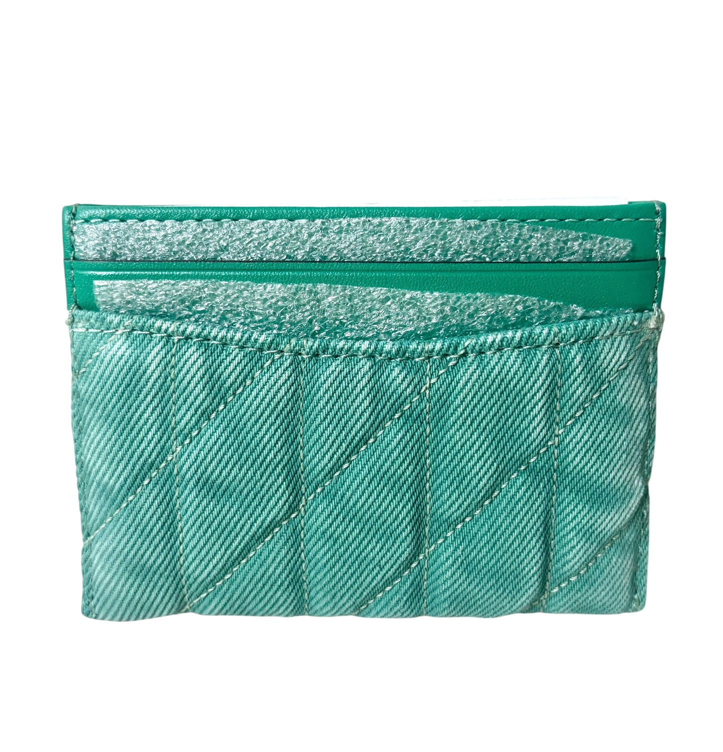 Coach Quilted Denim Card Holder