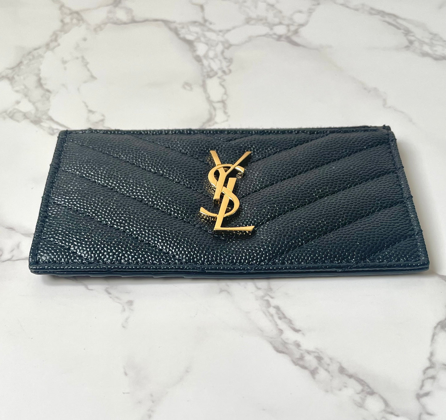 Saint Laurent Zipped Fragments Card Case