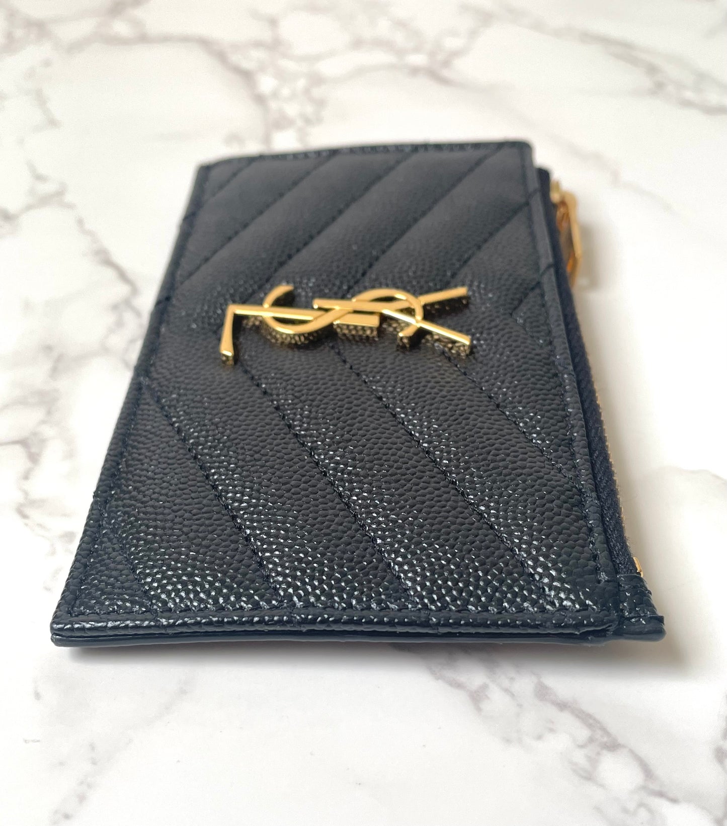 Saint Laurent Zipped Fragments Card Case