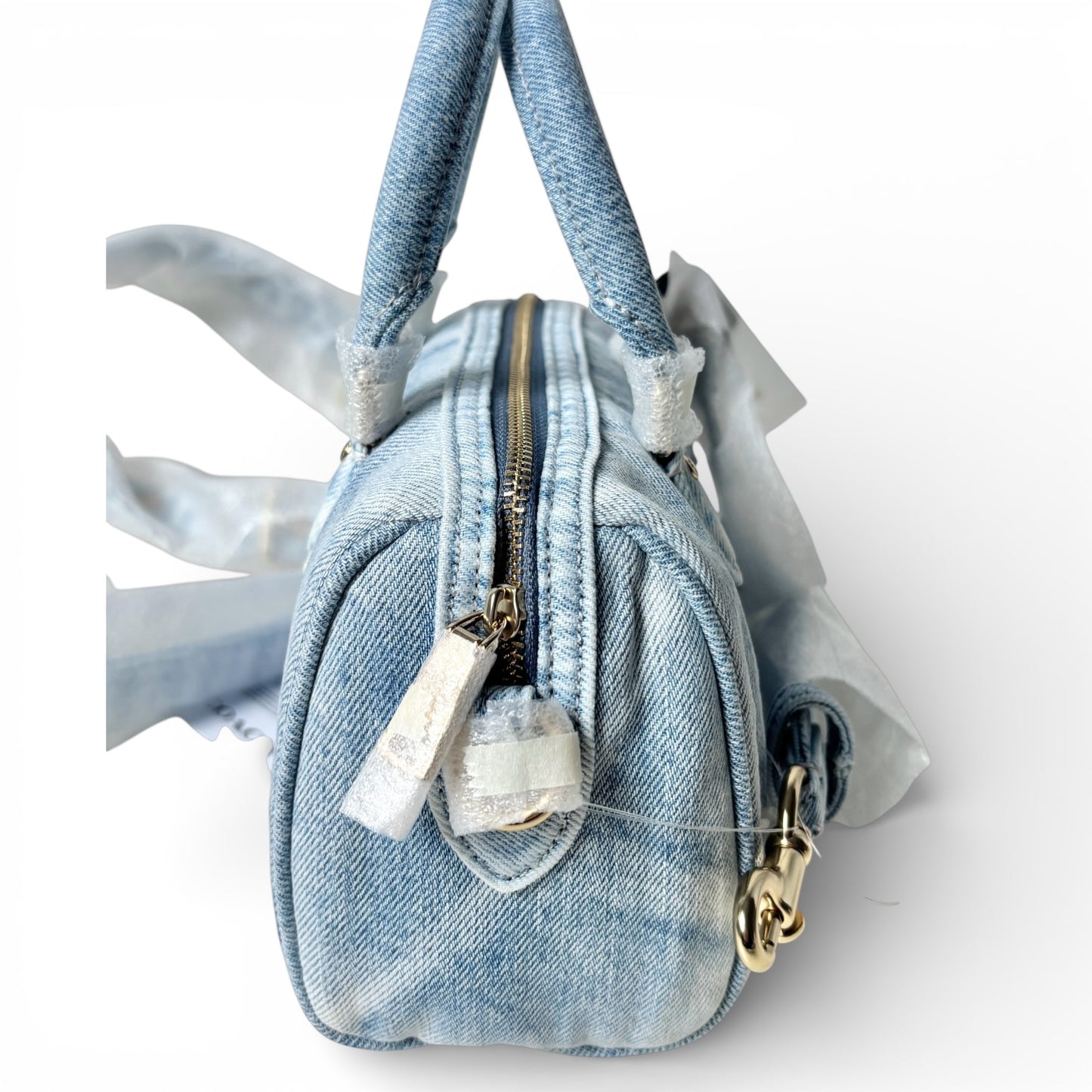Coach Mini Rowan Crossbody Bag In Loved Denim