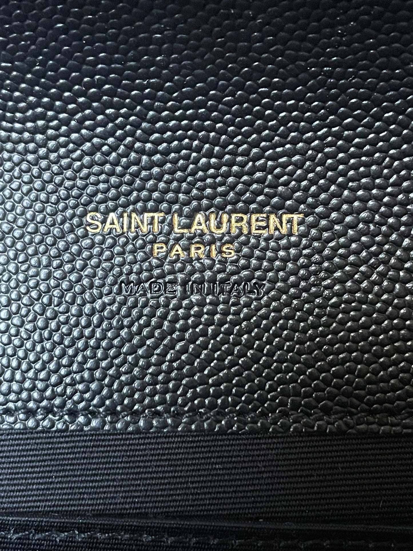 Saint Laurent Tri-Quilt Envelope Wristlet Clutch