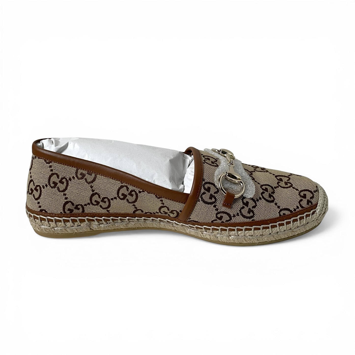 Gucci Horsebit GG Canvas Espadrilles