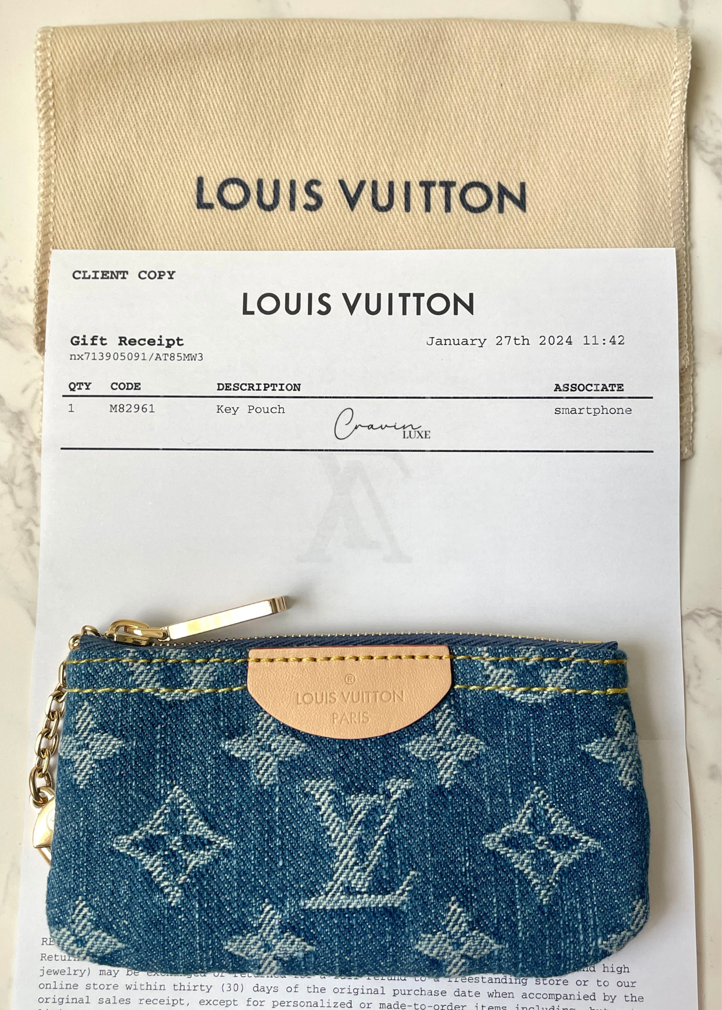 Louis Vuitton Denim Key Pouch