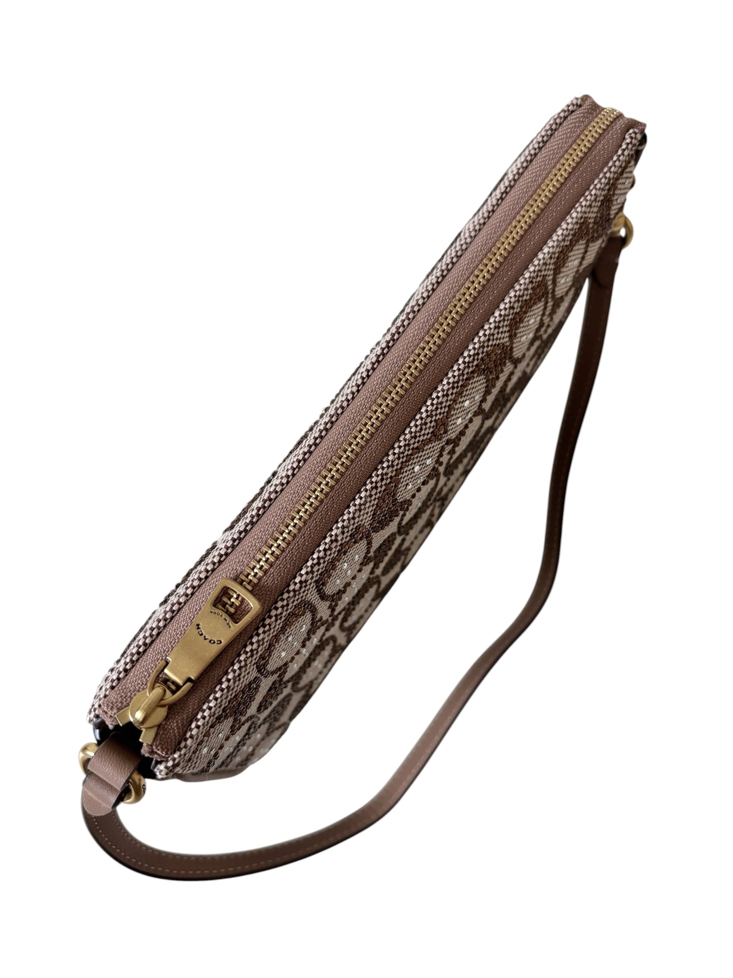 Coach Plaza Shoulder Bag Crystal Jacquard