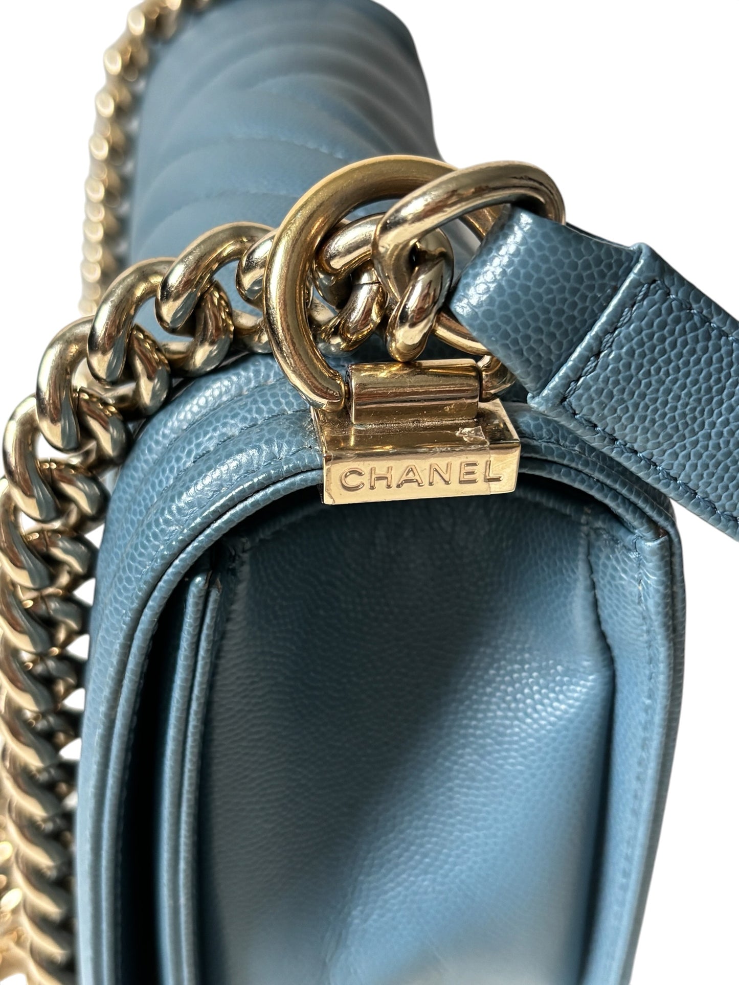 Chanel Boy Bag Caviar Old Medium