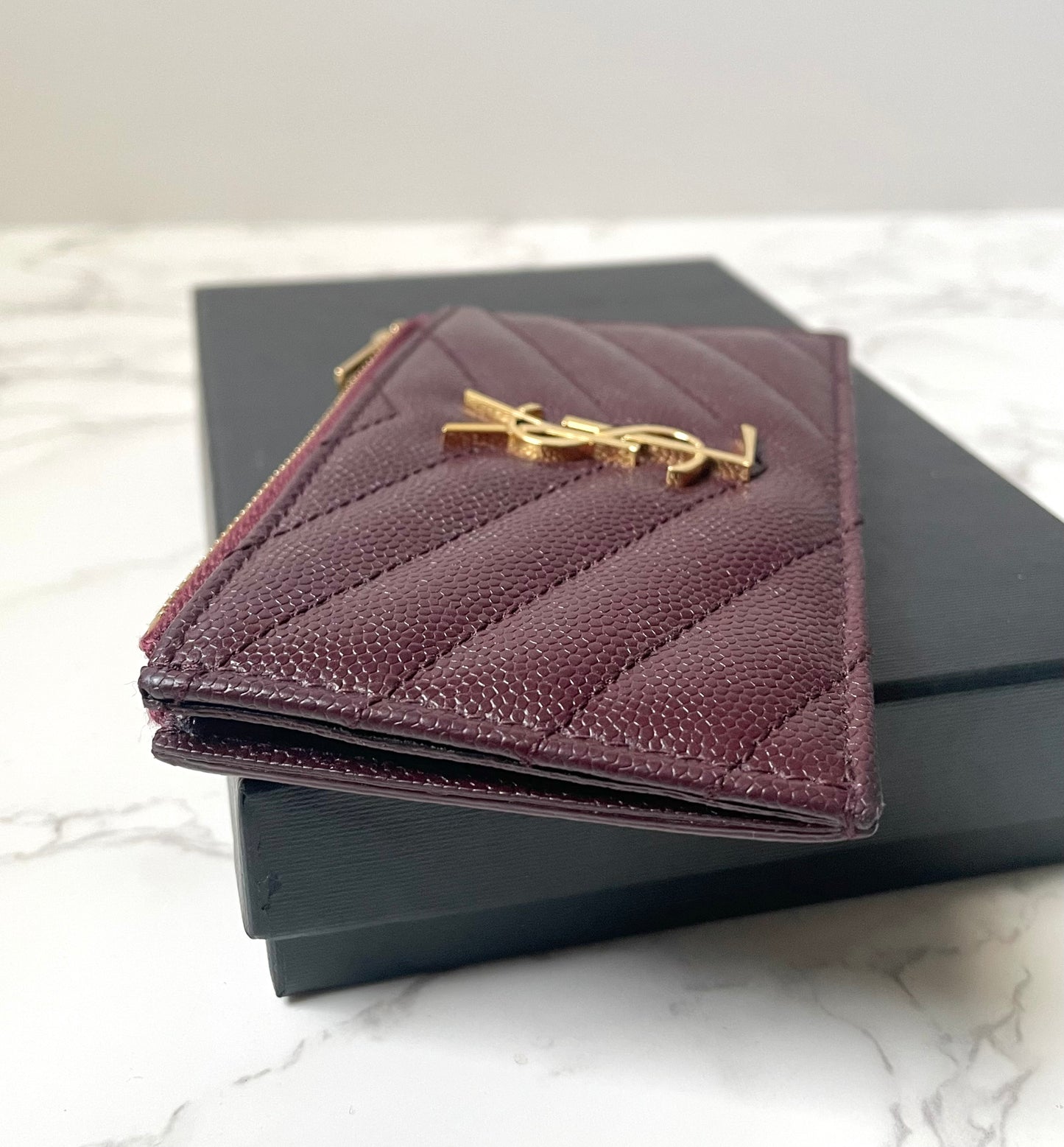 Saint Laurent Zipped Fragments Card Case