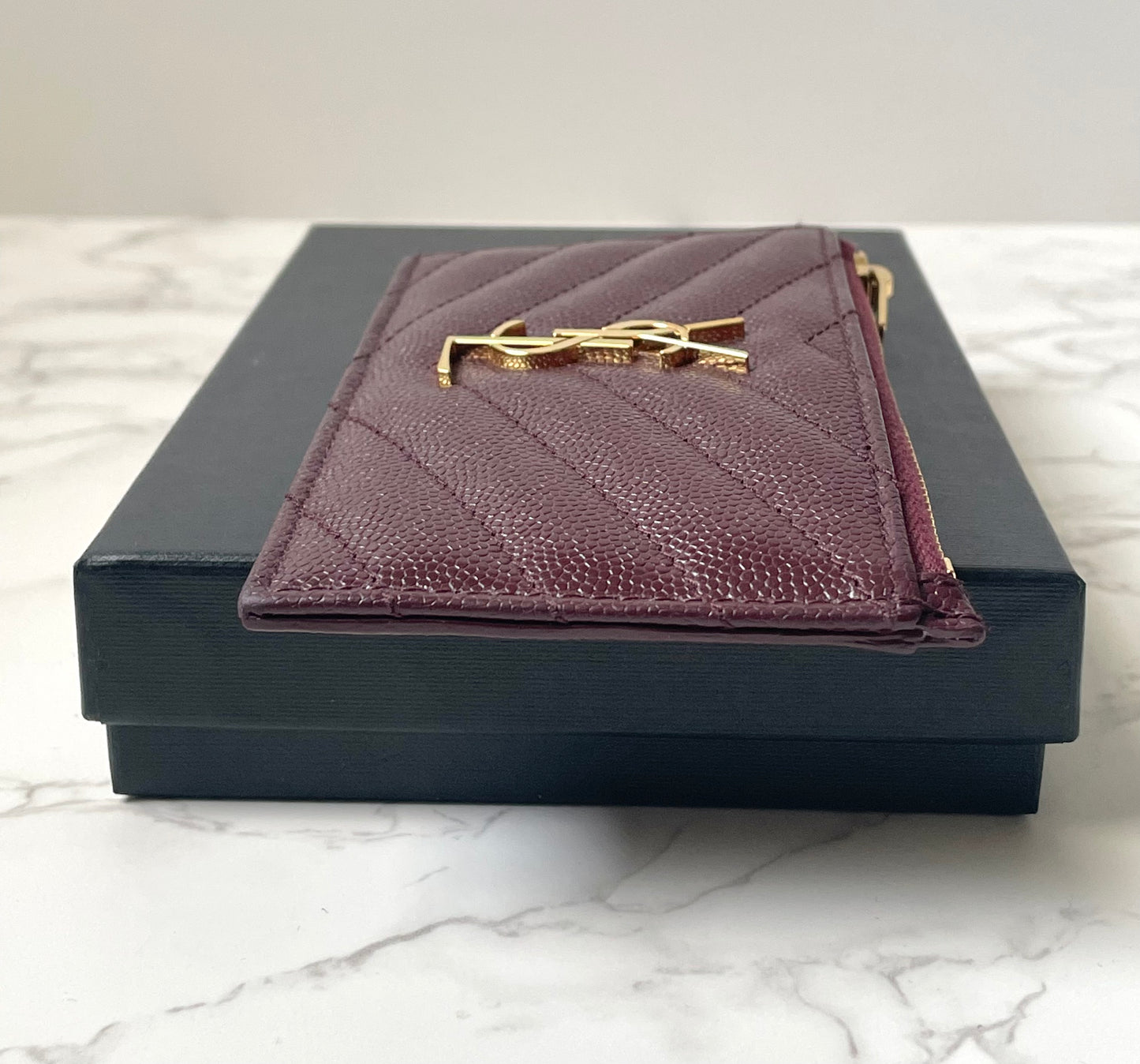 Saint Laurent Zipped Fragments Card Case