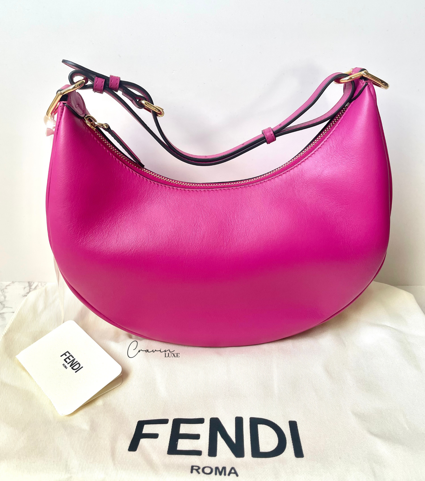 Fendi Fendigraphy Small Leather Handbag