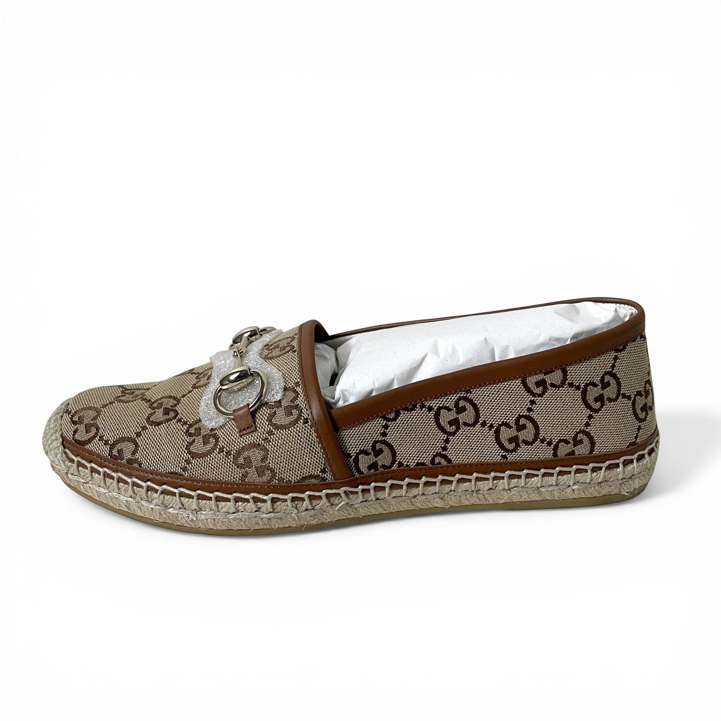 Gucci Horsebit GG Canvas Espadrilles