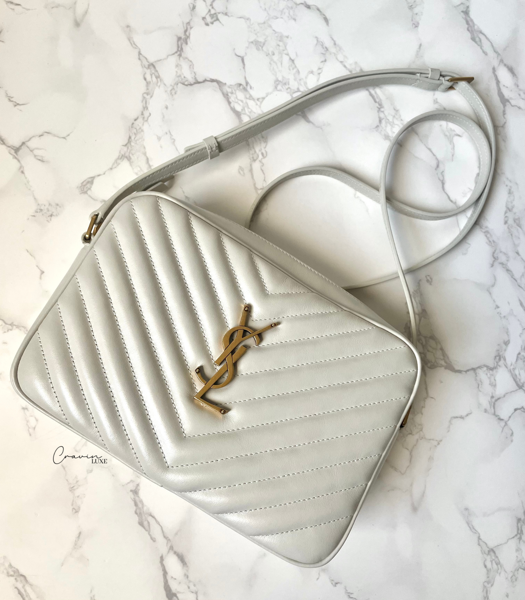 Saint Laurent Lou camera bag Crema soft 