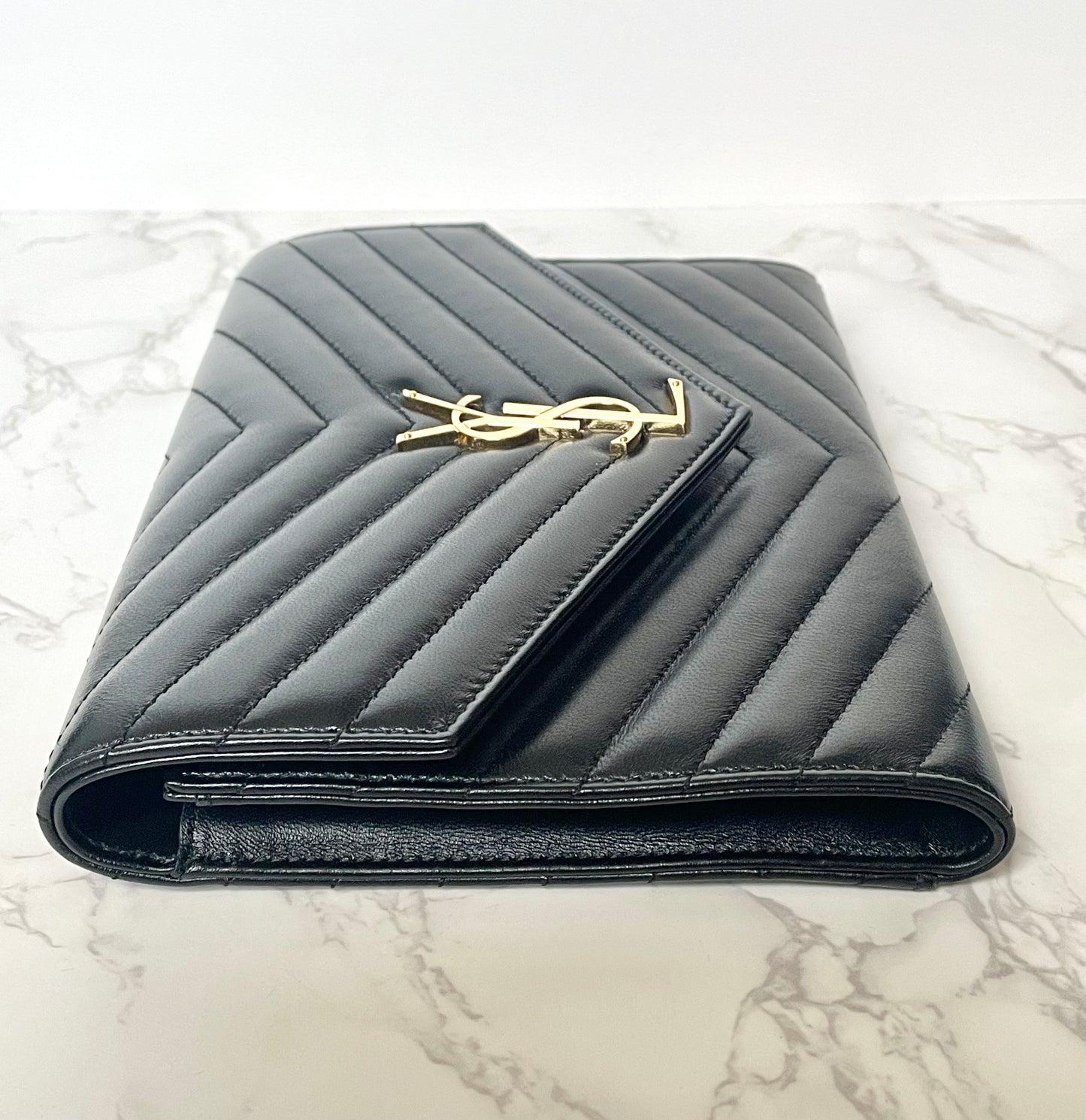 Saint Laurent Cassandre Matelasse Flap Pouch - New Model