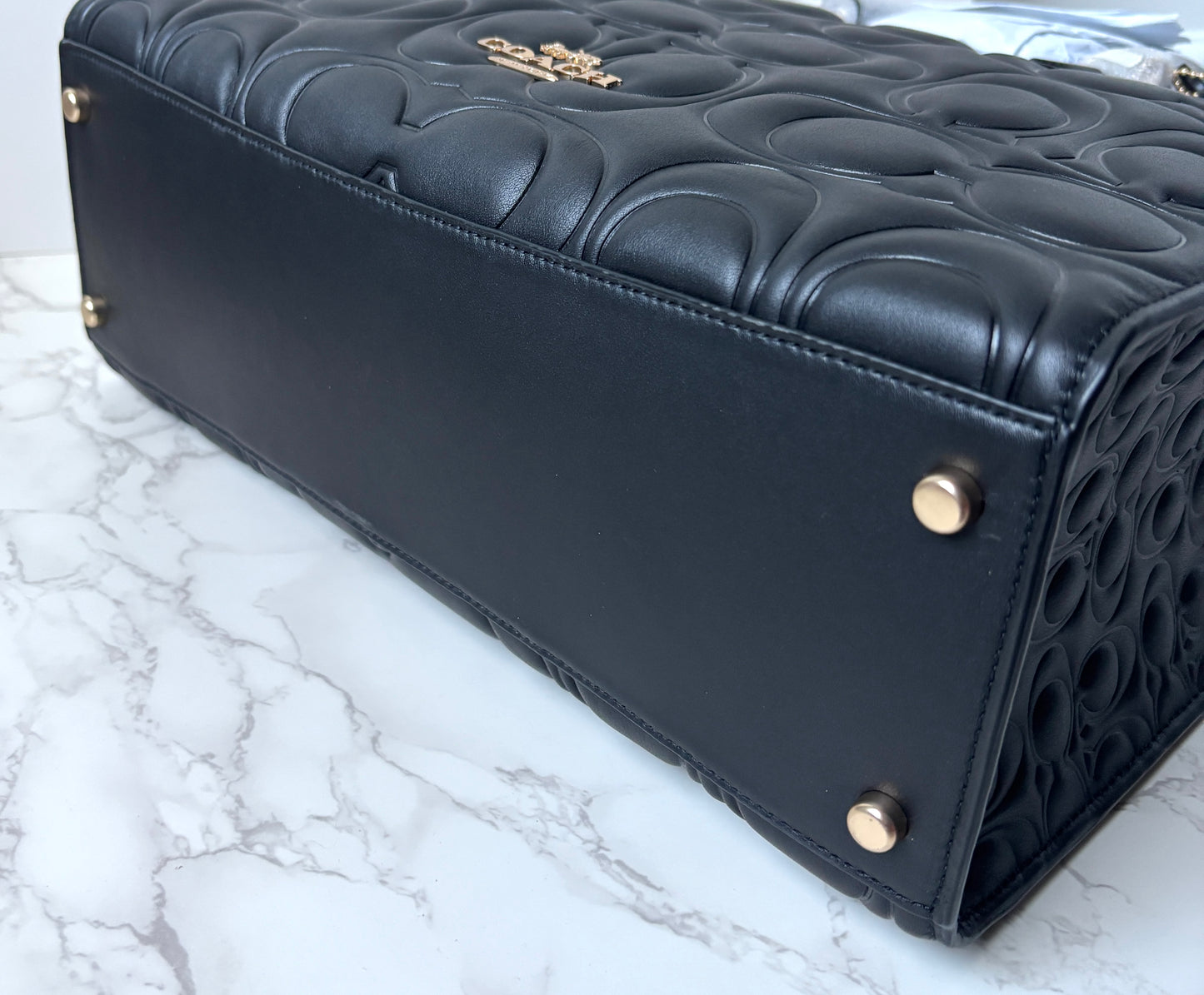 Coach Maggie Tote Signature Leather