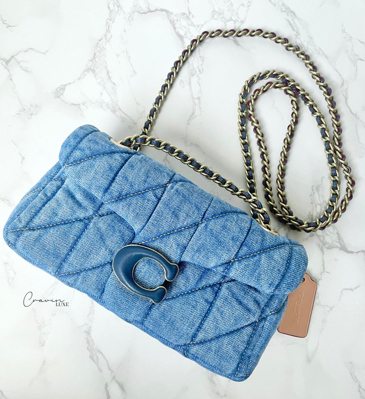 Coach Tabby Quilted 20 Denim