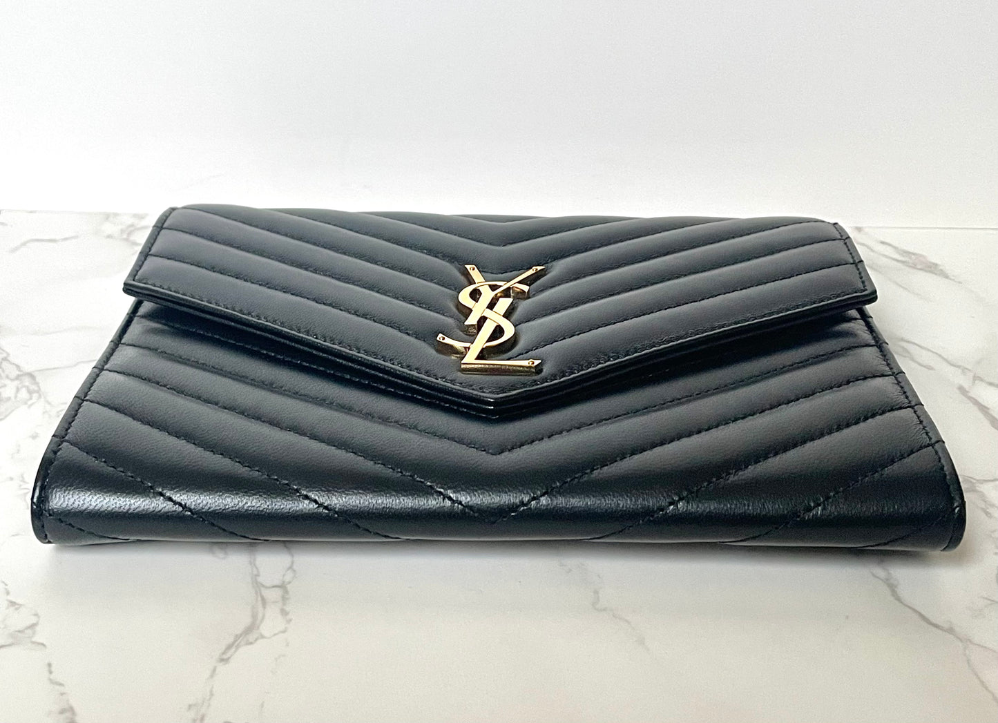 Saint Laurent Cassandre Matelasse Flap Pouch - New Model