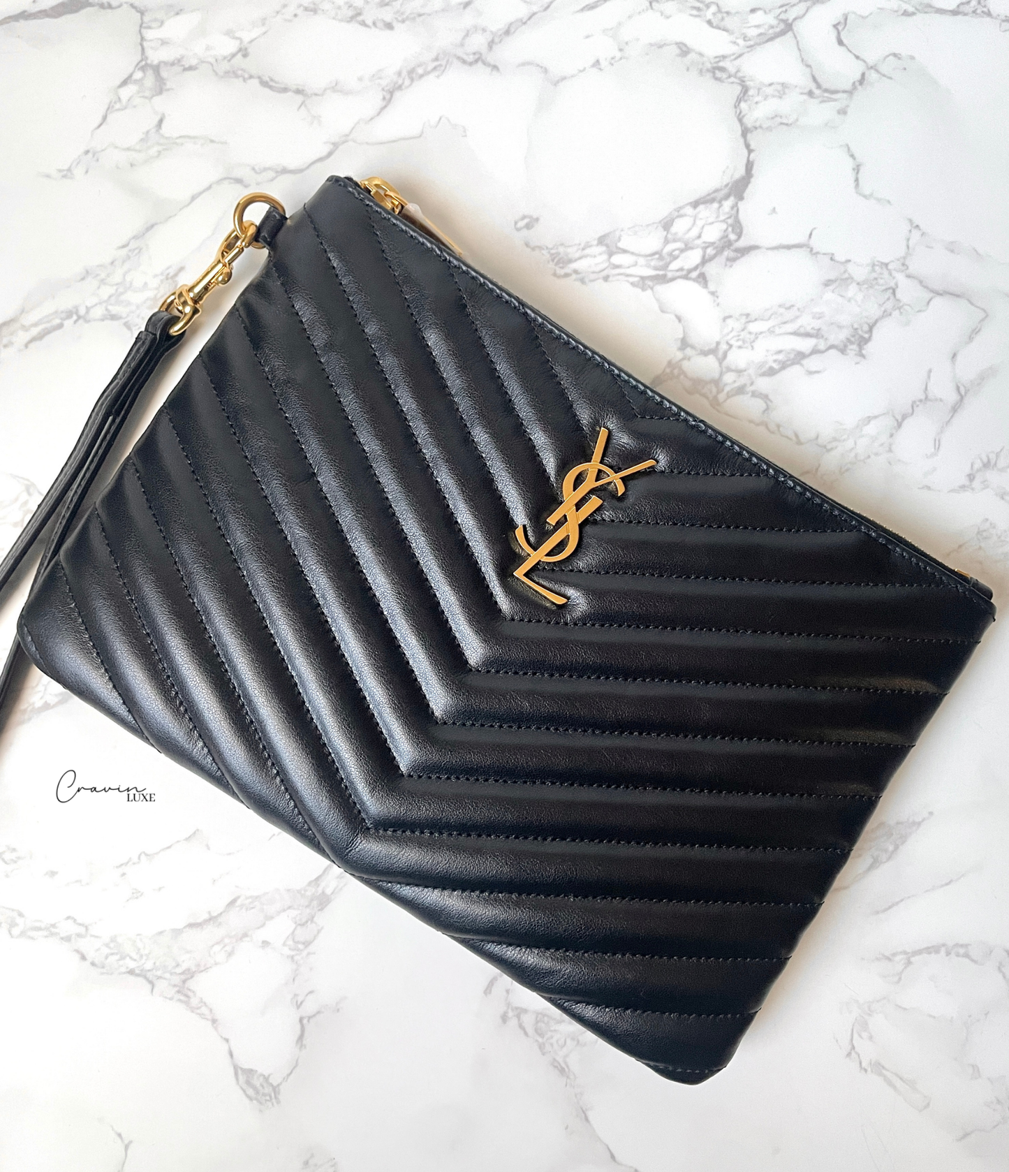 Saint Laurent Matelasse Clutch