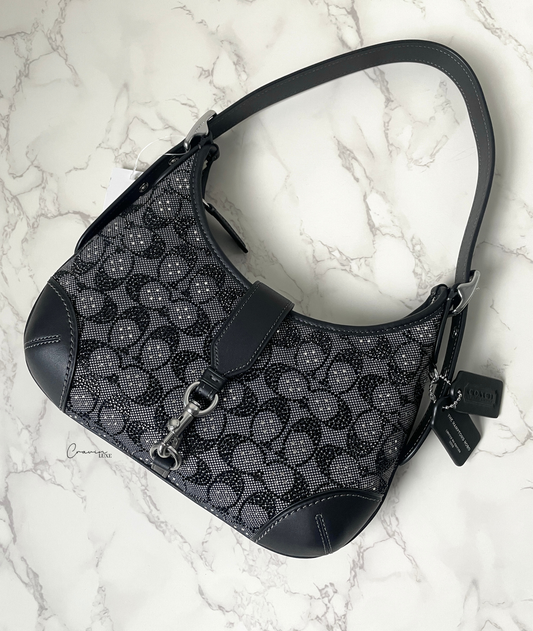 Coach Hamptons Hobo in Crystal Jacquard