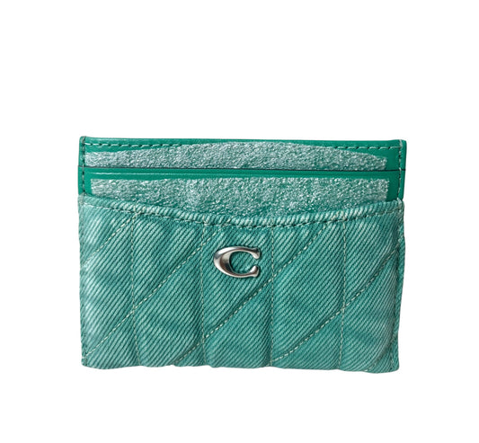 Coach Quilted Denim Card Holder
