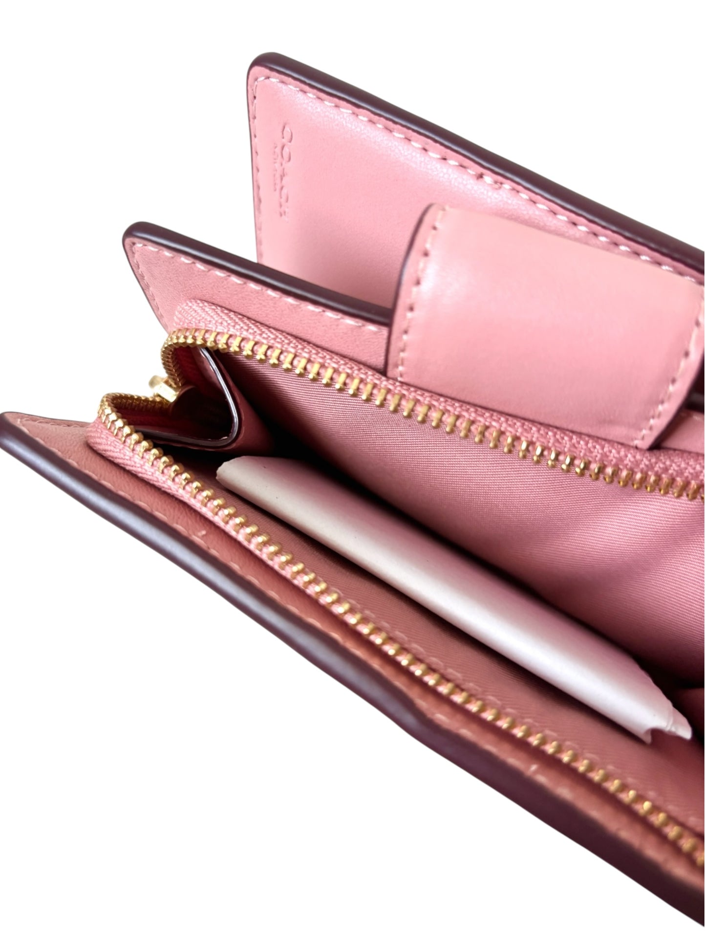 Coach Leather Medium Corner Zip Wallet