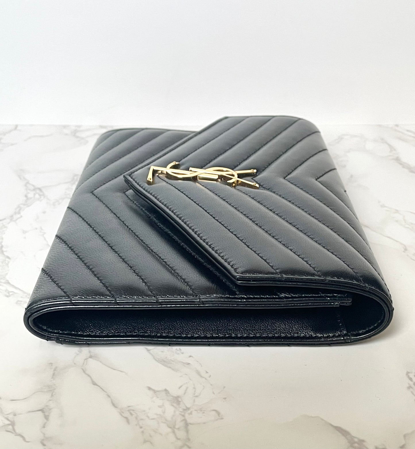 Saint Laurent Cassandre Matelasse Flap Pouch - New Model