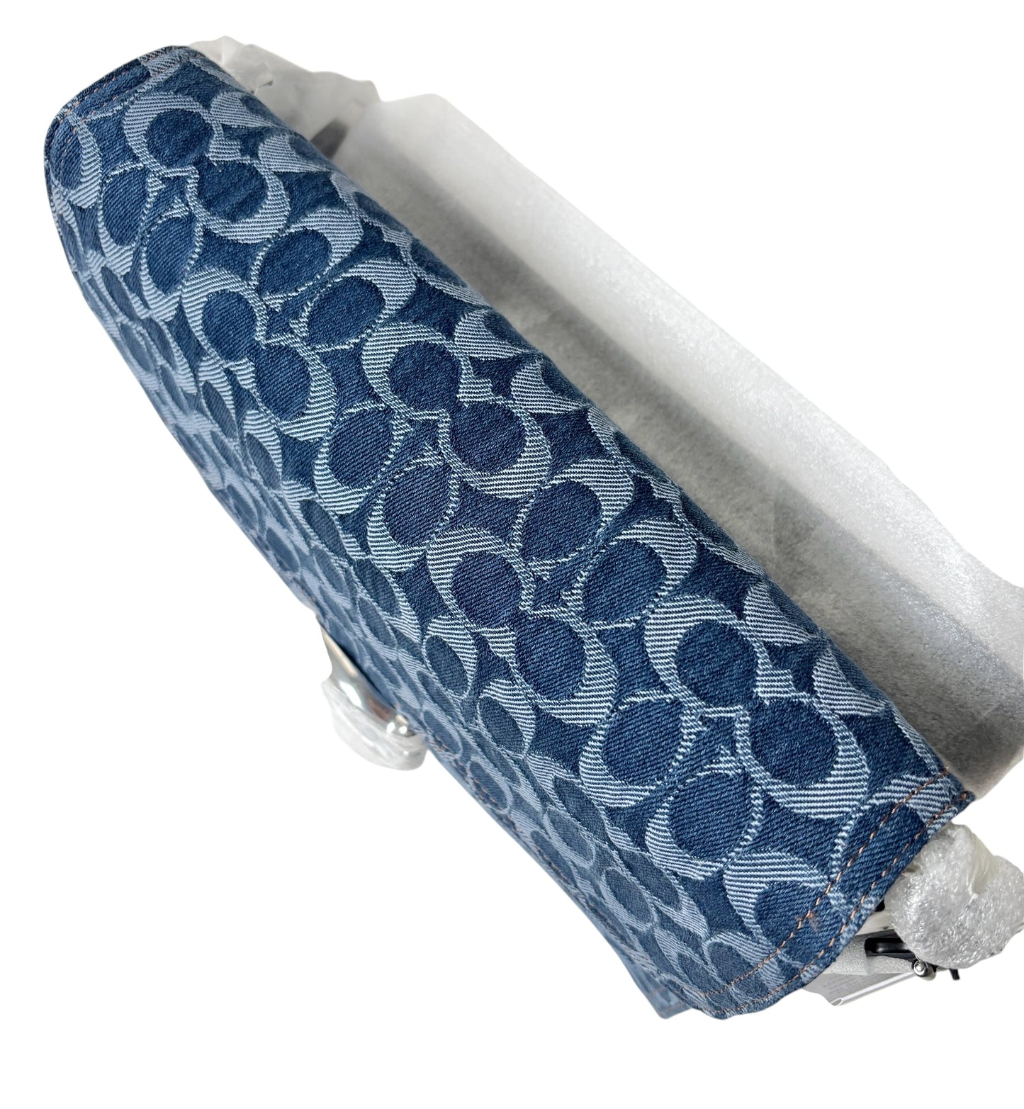 Coach Washed Signature Denim Chain Tabby 30