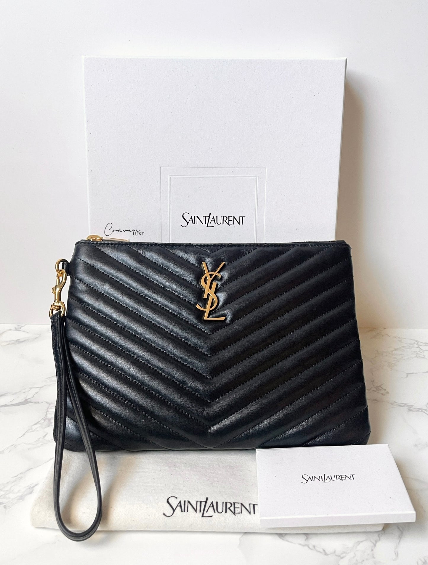 Saint Laurent Matelasse Clutch