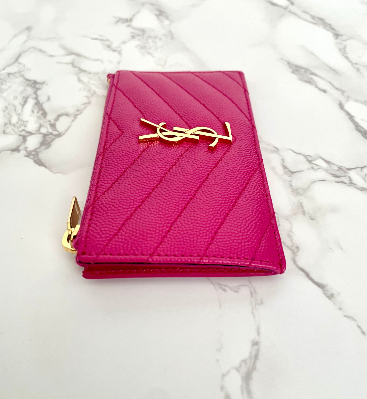 Saint Laurent Cassandre Zipped Fragments Card Case