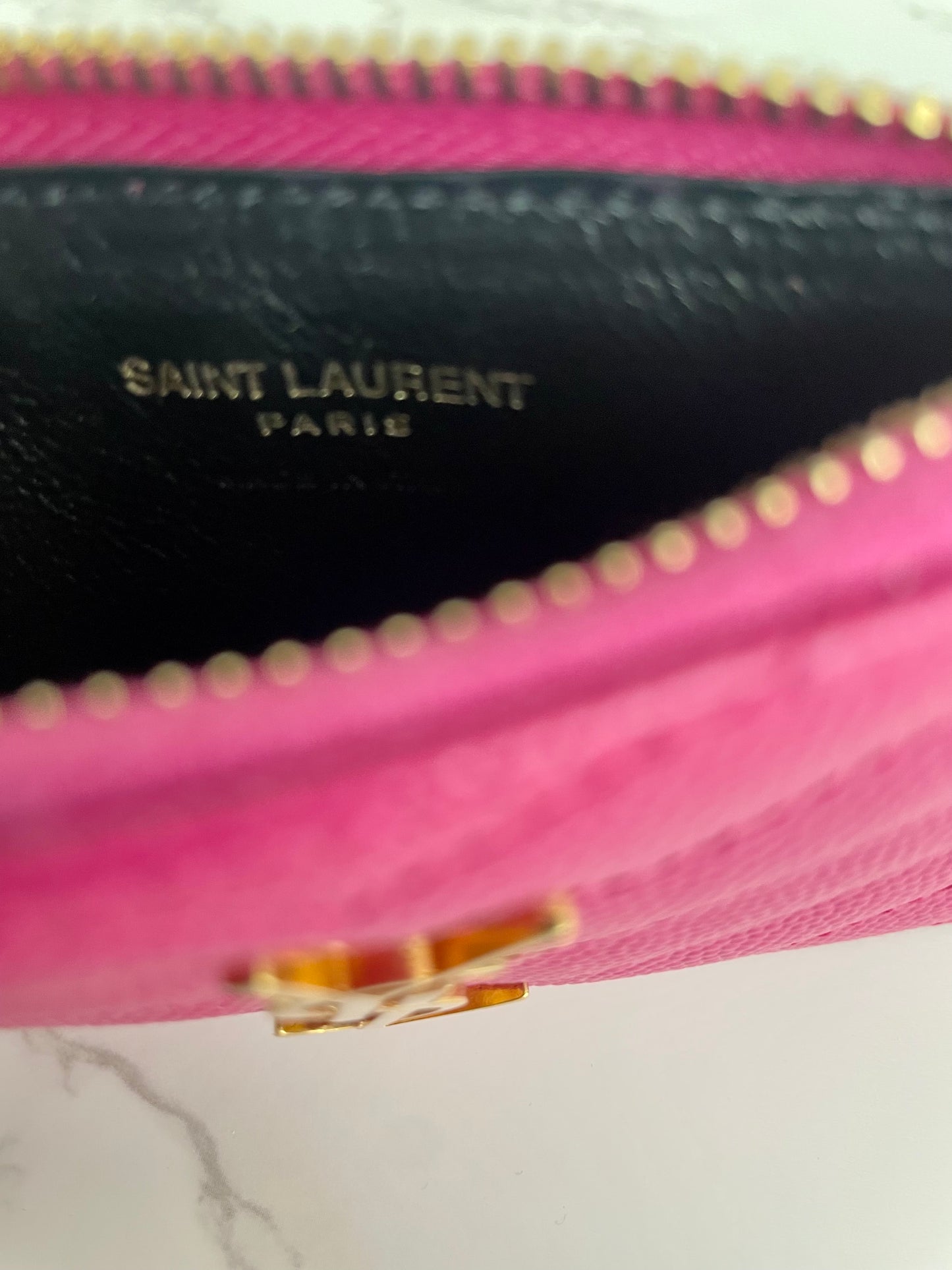 Saint Laurent Cassandre Zipped Fragments Card Case