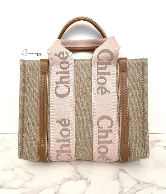 Chloe woody small woody tote Blushy beige 