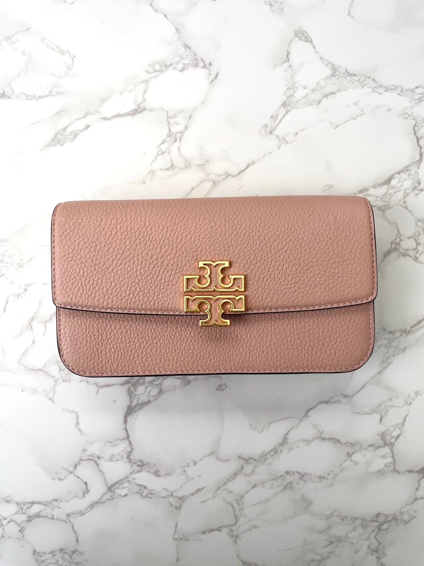 Tory Burch Britten Chain Wallet w/ Wristlet Strap