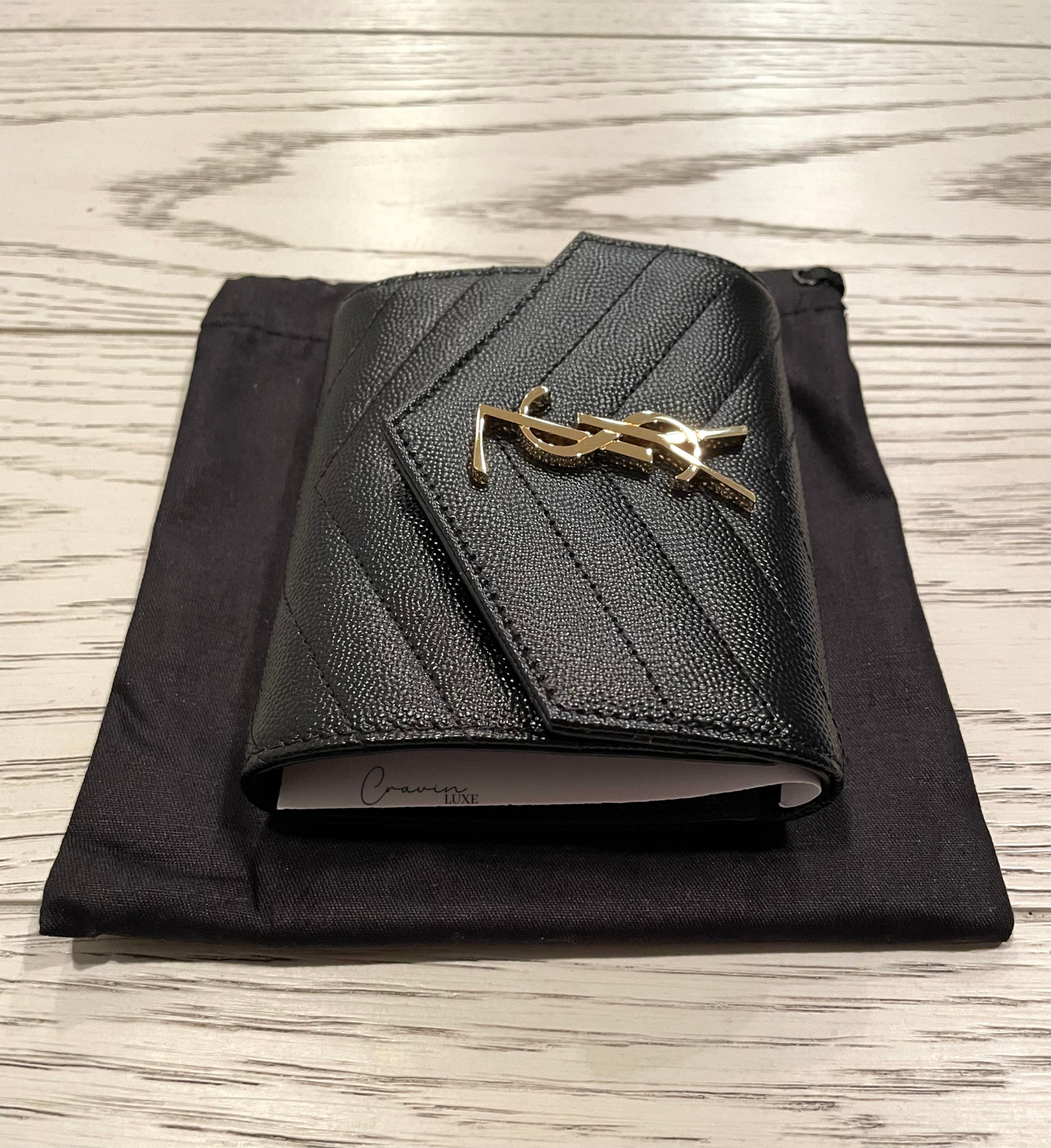 Saint Laurent Cassandre Tri-fold Wallet