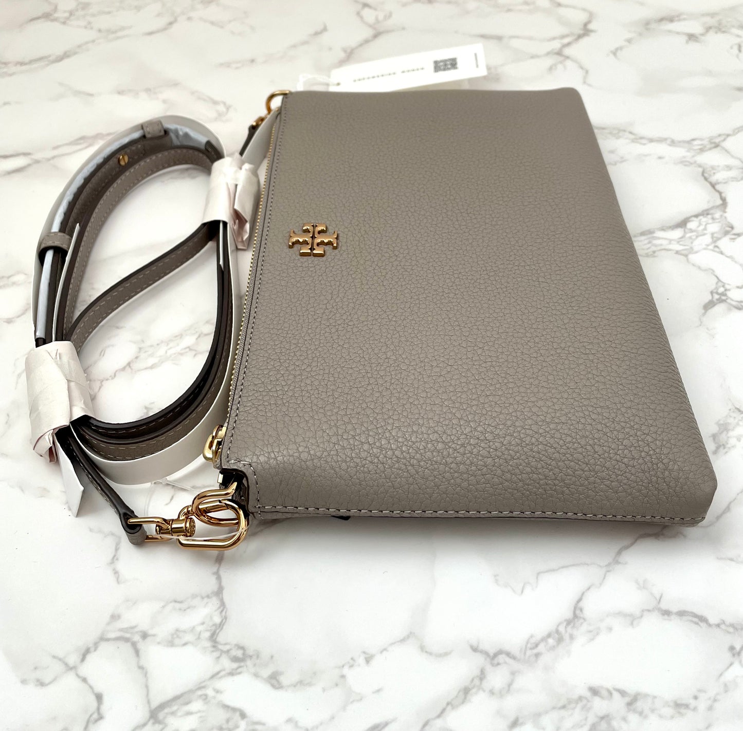 Tory Burch Kira Leather Top Zip Crossbody