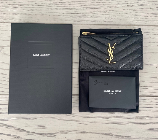 Saint Laurent Zipped Fragments Card Case