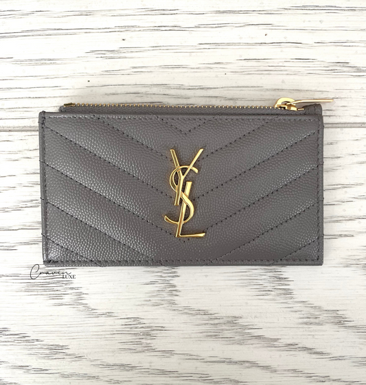 Saint Laurent Zipped Fragments Card Case