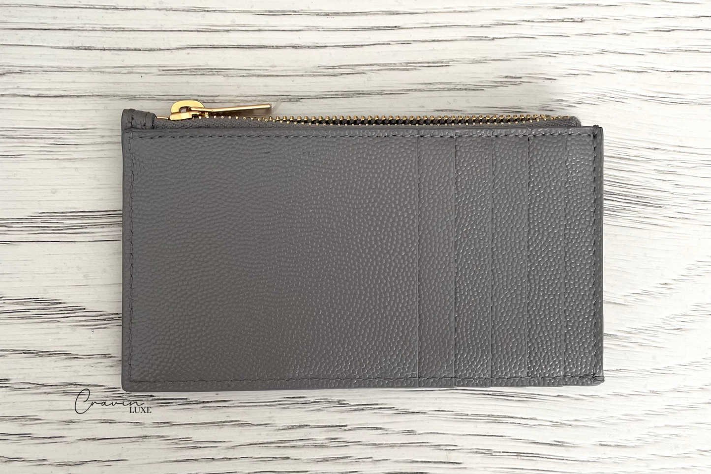 Saint Laurent Zipped Fragments Card Case