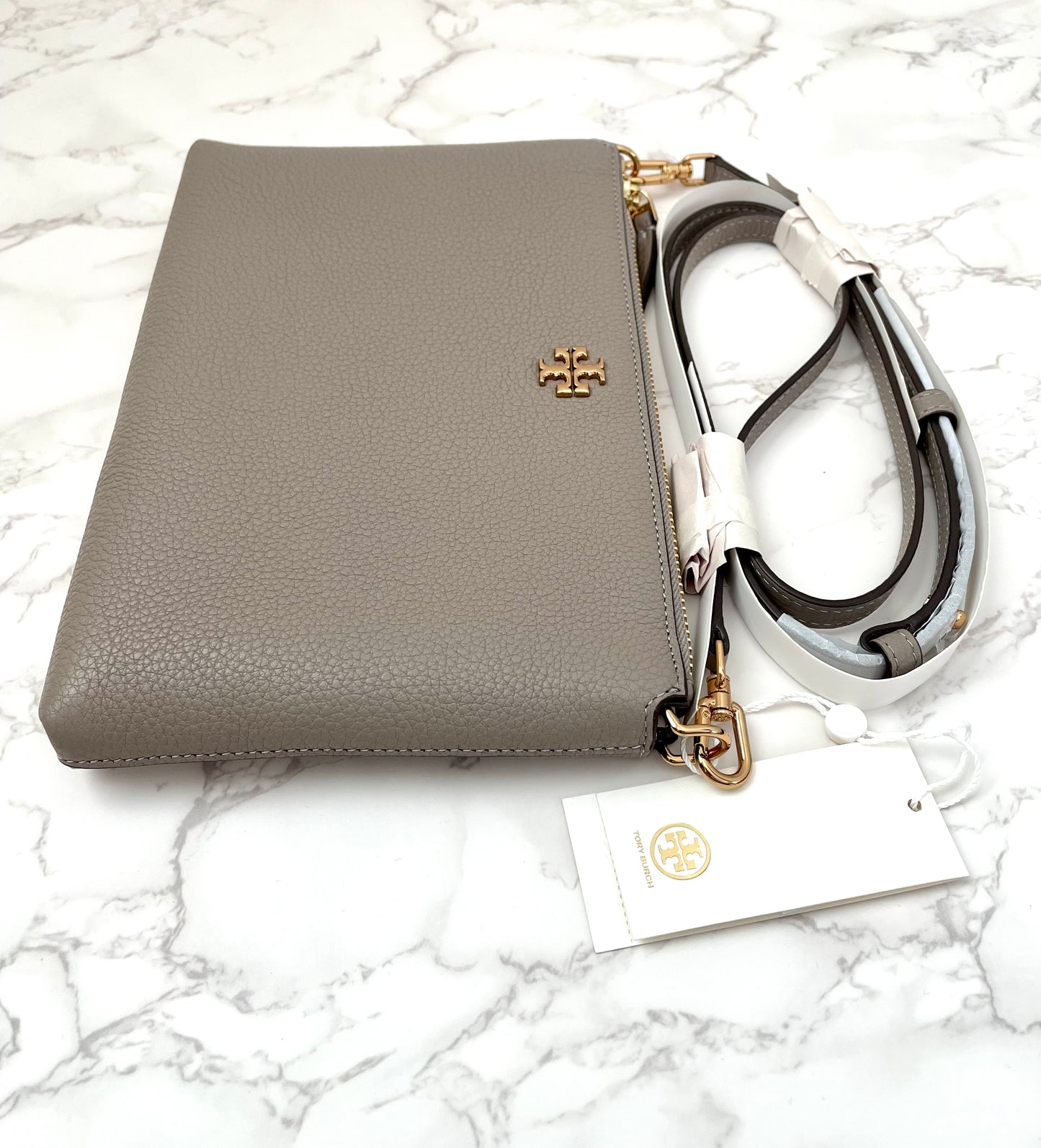 Tory Burch Kira Leather Top Zip Crossbody